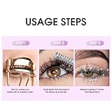 Baorder 3PCS Glitter Mascara for Eyelashes,Waterproof Long Lasting Silver Gold Purple Color Diamond Sparkly Mascara, Lengthening Volumizing Colorful Mascara,Party Wedding Stage Use Makeup