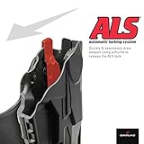 Safariland, 6360, ALS/SLS, Level 3 Retention Duty Holster Fits , Basketweave Black, Glock 17, 22, 31, with light