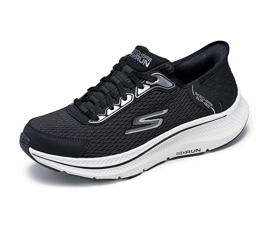 Skechers Men's Hands Free Slip-ins Go Run Consistent 2.0 Empowered Sneaker, Black/White, 11