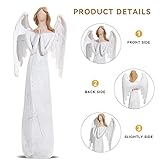 ZICZAMLA 10.2Inch Angel Statue for Sympathy Gift, Hand-Painted Angel Figures and Statues to Show Love,Bereavement,Christmas Angels Figurines,Guardian Angel Collectible Figuriner