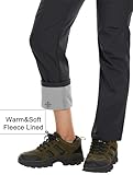 MAGCOMSEN Women's Pants Snow Pants For Women Waterproof Pants Windproof Pants Softshell Pants Fleece Lined Pants Black