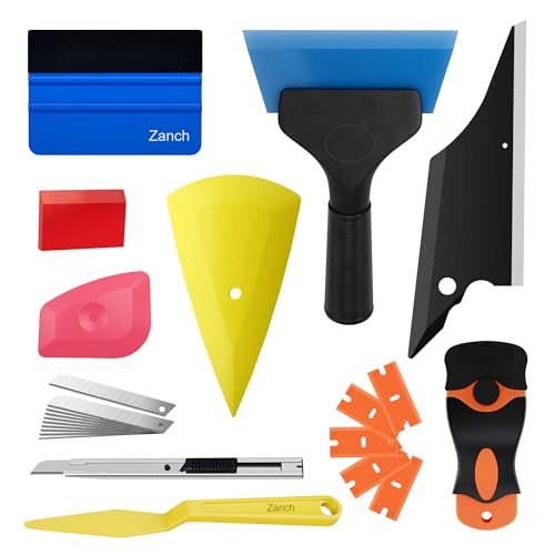 Zanch Window Tint Kit, 24pcs Professional & Easy-to-Use Window Tinting Tools for Car or Home - Includes Tint Squeegee, Felt Squeegee, and Cutting Knife for Window Film Installation