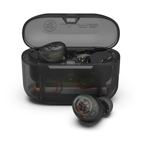 JLab Go Air Pop True Wireless Bluetooth Earbuds & Charging Case - Clear, Dual Connect, IPX4 Sweat Resistance, Bluetooth 5 Connection, 3 EQ Sound Settings Signature, Balanced, Bass Boost