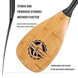 RedSnake Full Carbon Fiber Stand Up Paddleboard Oar, Carbon Fiber Blade with Adjustable 3-Piece Imitation Bamboo SUP Board Paddles Comes with a Backpack