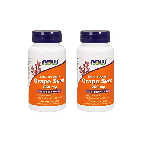 NOW Foods Grape Seed Extract 250mg, 90 Vcaps - (Pack of 2)