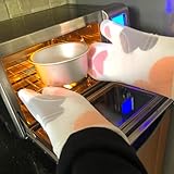 Silicone Oven Mitts Heat Resistant (One Pair) Cute Oven Mitts Pot Holders for Kitchen Oven Gloves Silicon Oven Mitts Pair Cat Oven Mitts for Baking