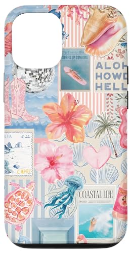 Beachy Blue Coquette Coastal Collage Preppy Cute Aesthetic Case for iPhone 12/12 Pro