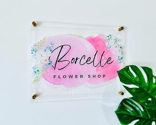 Personalized Acrylic Logo Sign Personalized Office Wall Sign with Company Logo for Professional Decor Clear Acrylic Office Decor