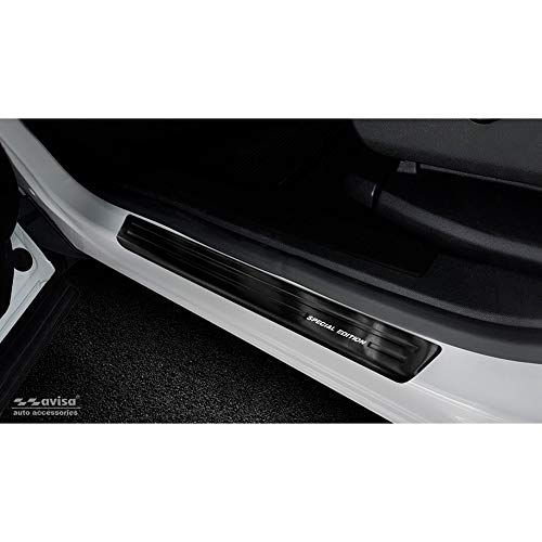Avisa 2/04004 Black Stainless Steel Door sill protectors suitable for Citroën C5 Aircross 2018- 'Special Edition' - 4-pieces