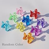 Yopcuvi 60 PCS Mini Balloon Dog Sculpture Charms, Balloon Animal Charms, Nine Colors Randomly Mixed, DIY Accessories Charms Baking Other DIY Crafts, Goody Bag Fillers for Kids (Multicolor)