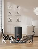 WOPET Automatic Cat Feeder with Camera for Two Cats, 1080p HD Automatic Dog Feeder, 5G WiFi Pet Feeder with Night Vision for Cat & Dog, SD Card Storage & 2-Way Audio