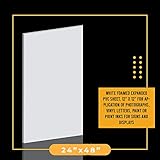 Expanded PVC Sheet – Lightweight Rigid Foam – 3mm (1/8 inch) – 24 x 48 inches – White – Ideal for Signage, Displays, and Digital/Screen Printing