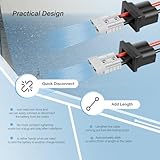 8 Gauge Battery Quick Connect/Disconnect Connectors Terminals Replace for Trolling Motor Heavy Duty Black