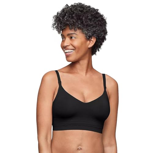 Warner's Women's Easy Does It Allover Smoothing Seamless Longline Bra RM5501A, Black