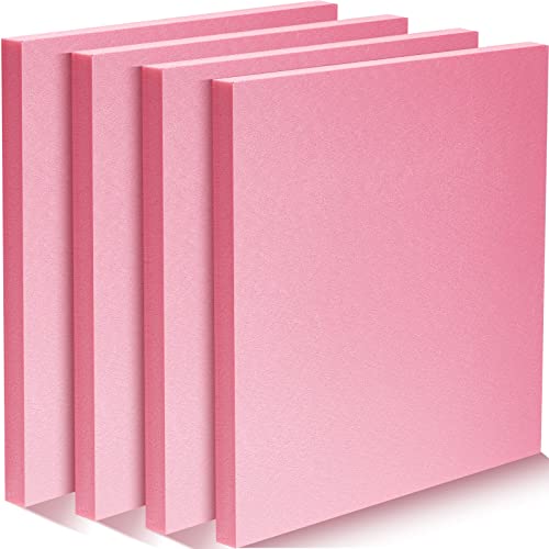 8 Pieces 1' x 1' Pink Insulation Foam 0.79 Inch Thick Polystyrene Rectangles XPS Foam Board Craft for Insulating DIY Modeling Art Supplies