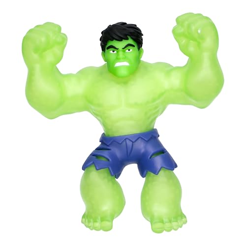 Heroes of Goo Jit Zu Glow Surge, Mega Glow Hulk, Super Stretchy Goo Filled Marvel Superhero Hulk with The Power to Glow-in-The-Dark, Stretch Him 3 Times his Size, Collect Them All
