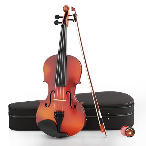 Doredo 1/2 Violin Kit, Beginner Violin for Kids, Students, Complete Kids Violins Set with Case, Bow, Rosin, Ideal for Kids Violins Beginner Ages 5-9, Natural