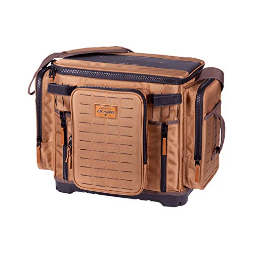 Plano Guide Series 3700 XL Tackle Bag, Beige 1680 Denier Fabric with Waterproof Base, Includes 10 StowAway Utility Organization Boxes, Large Premium Fishing Storage