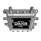 Antennas Direct DAX 8-Output TV Antenna Distribution Amplifier, Output to 8 Televisions, CATV Systems, 4K 8K Ready – w/Power Supply, Coaxial Cable (Silver)