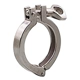 DERNORD Stainless Steel 304 Single Pin Heavy Duty Tri Clamp with Wing Nut for Ferrule TC 1.5'' (Pack of 10)