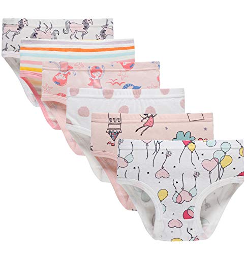 Baby Soft Cotton Panties Little Girls'Briefs Toddler Underwear (Pack of 6) 10/12yrs Mixed Colour