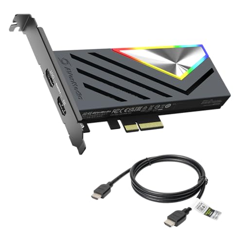 AVerMedia HDMI 2.1 Internal PCIe Capture Card for Streaming and Recording 4K60 with Ultra-Low Latency on PS5, PS4 Pro, Xbox Series X/S, Xbox One X, Switch Games - GC575 Live Gamer 4K 2.1