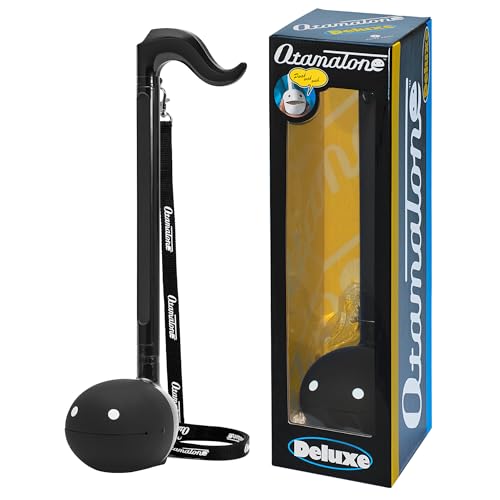 Otamatone Deluxe Electronic Musical Instrument for Adults Portable Synthesizer Digital Electric Music from Japan by Cube/Maywa Denki Cool Stuff Gifts, Black [English Manual]