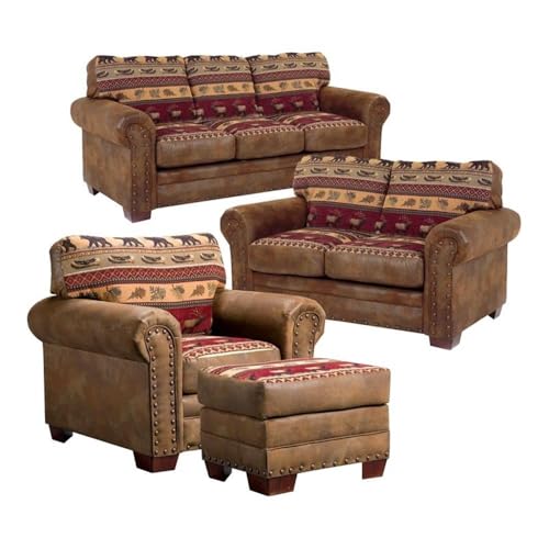 American Furniture Classics 4-Piece Sierra Lodge Sleeper Sofa