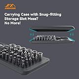 JIMIHOME Snap to GO Mini Ratchet and Screwdriver Set, 41-Pieces, Polycarbonate and Alloy Steel, Compact and Portable