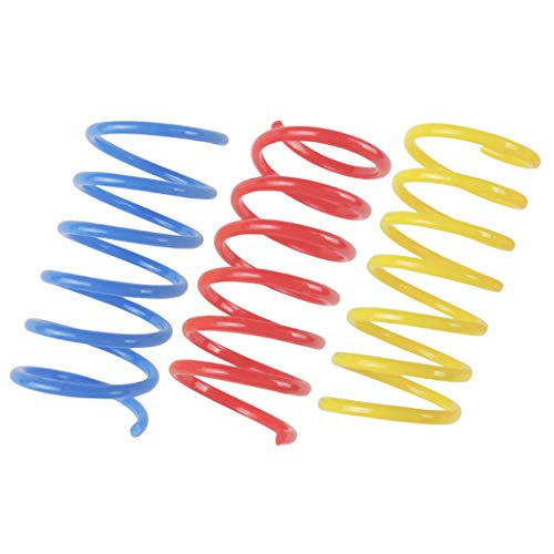 Tamu style Cat Spring Toys (120 Pack), Plastic Coils for Swatting, Biting, Hunting, and Active Healthy Play, Colorful 2 Inch Spirals