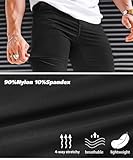 GINGTTO Mens Jogger Pants Skinny Lightweight Workout Pants for Men Slim Fit Tapered Black 32