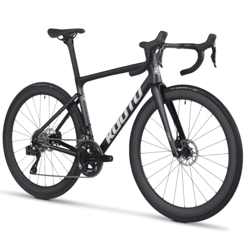 KOOTU Carbon Road Bike Lightweight 24 Speed Shifting Road Bicycle with Shimano Di2 7170 Groupset T1000 Full Carbon Frame & Fork with Disc Brake