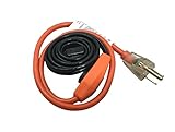 Frost King HC3A Automatic Electric Heat Kit Heating Cables, 3 Feet, Black & Frost King Fiberglass Pipe Wrap Kits, 3"x1/2"x25'