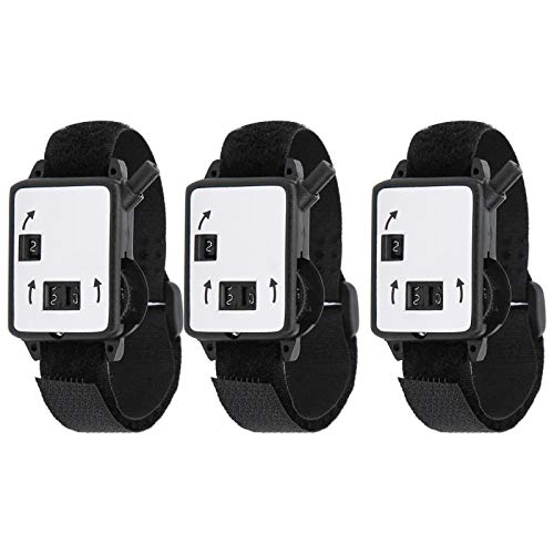 EIMSOAH Golf Score Counter, 3PCS Mini Wrist Golf Stroke Counter Watch Manual Type Stroke Keeper Lightweight Golf Watch Compteur Manuel, Manual Dial Indicator for Sport