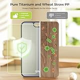 Cutting Board Double Sided, Titanium Cutting Boards for Kitchen, Double Sided Food Grade, Pure Titanium and Wheat Straw PP, Easy to Clean Large Size 16”×11”