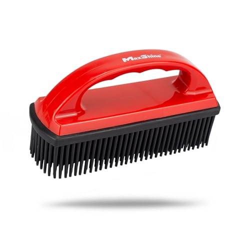 Maxshine Universal Car Carpet Lint & Hair Removal Brush - Electrostatic Rubber Bristles - Efficiently Removes Pet Hair from Dogs, Cats & Other from Interiors & Carpets - Easy-to-Clean