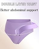 FINETOO High Waisted Underwear for Women Seamless Panties Bikini High Cut No Show Sexy Cheeky Panties 6 Pack