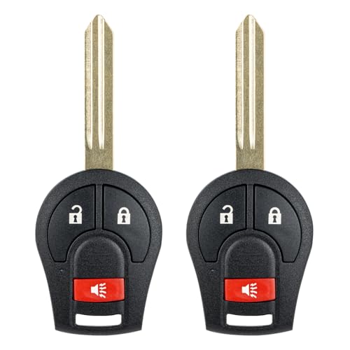 Vurkcy Key Fob Replacement for Nissan Altima Titan Cube Frontier Quest Rogue Sentra Versa Xterra Infiniti FX35 FX45 Car Keyless Entry Remote Control, CWTWB1U751, 3 Btn, 2Pcs