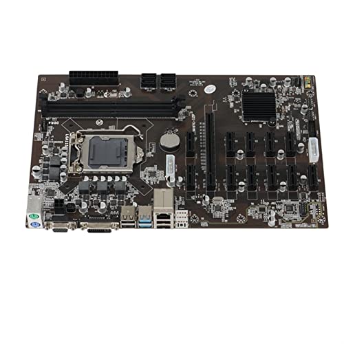 DISPRA Motherboard Gaming Fit for Asus B250 Mining Expert 12 PCIE Mining Rig BTC ETH Mining Motherboard LGA1151 USB3.0 SATA3 for B250 B250M DDR4, DISPRA9524
