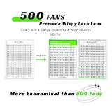 500 Premade Fans Eyelash Extensions 5D 0.07 Promade Wispy Lash Extensions 8-15mm Mixed Length D Curl & Bottom Lash Extension 0.03 B Curl 5-7mm Mixed Length Tray