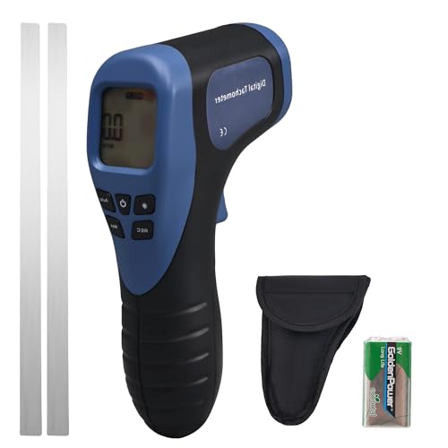 Handheld Digital Laser Tachometer - Non-Contact RPM Meter, Measures 2.5-99,999 RPM, High Precision with LCD Display, Reflective Tape Included, Ideal for Motor Speed and Industrial Use