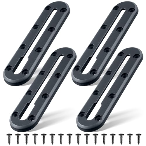 Hohean 4 Pack Kayak Track, Kayak Low Profile Track for Fishing Rod Holder, Kayak Track Accessories for Cup Holder, Kayak Accessories Mount Track, Kayak Rail Track for Paddle Holders (7 Inch)