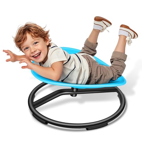 FERUERW Kids Sensory Swivel Chair, Spinning Chair for Autistic Kids, Sensory Toy for ADHD Children, Training Body Coordination (Blue)