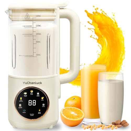 47oz Nut Milk Maker,Homemade Soy Milk,Almond Milk,Plant Based Milks,Oat Milk,Coconut,Baby Food,Electric Bean and Nut Milk Machine with Delay Start/24 Hours Timer/Keep Warm/Self-Cleaning/Boil Water