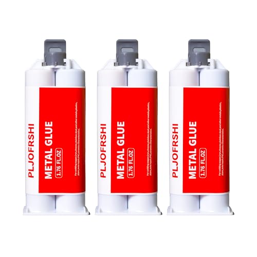 PLJOFRSHI Metal Glue, 1.76 oz 2 Part Liquid Metal Welding Heavy Duty Epoxy Welding, Marine Filler Repair Putty, High Temperature Resistant Heavy Duty Ab Glue (3Pcs)