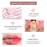 6 Pcs/Set Flower Jelly Lipstick Set Temperature Change Moisturizer Long Lasting Nutritious Balm Magic Color Change Lip Gloss