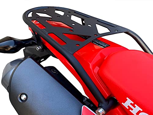 PMRACKS CRF300L Rally Rear Rack (2021-Present) - Honda CRF 300L Motorcycle Luggage Rack CRF Rally 2021 2022 2023 Rear Cargo Carrier - CRF300L Accessories