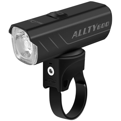 Magicshine Allty Commuter Bike Lights Allty 400, Allty 600, Allty 800 Road Bike Light, USB Type-C Rechargeable, IPX7 Waterproof LED Bike Light for Road, Urban Cyclists (ALLTY 600 V2.0)