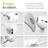 KeyBudz Air Care 2.0 AirPods Cleaning Kit - Patented Multi-Tool Cleaner with Interchangeable Brush Tips for AirPods, iPhone and Apple Devices with Sticky Squares Putty, Hard Case and Travel Pouch