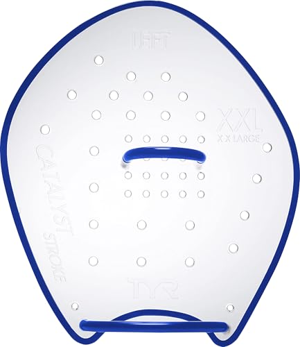 TYR Catalyst Stroke Swim Paddles - Adult Swim Paddles for Training - Durable, Flexible Hand Fins for Building Strength, Endurance, and Improving Technique